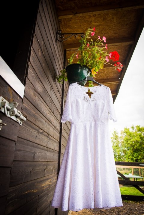 Newmarket Racecourse Wedding Photographer - Photograph of wedding dress