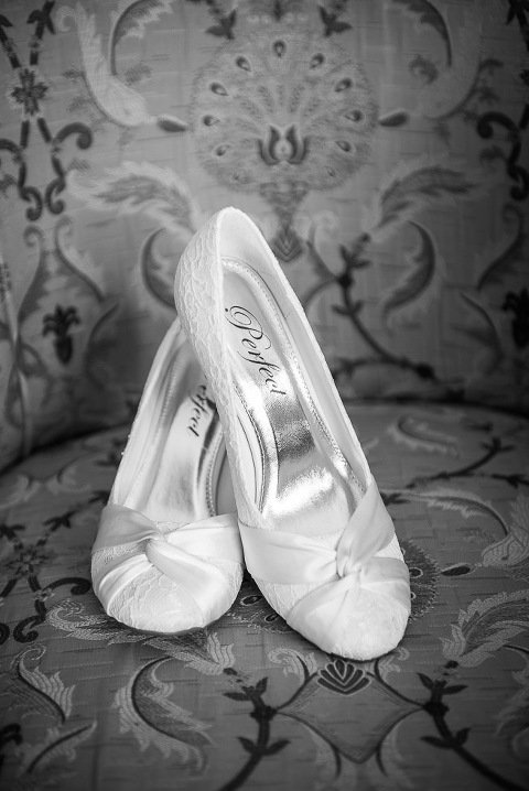 Stanhill Court Wedding Photographer - Brides Shoes