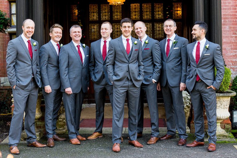 Stanhill Court Wedding Photographer - The groom and groomsmen