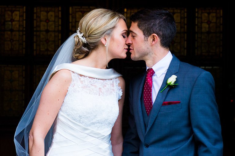 Stanhill Court Wedding Photographer - Kiss!