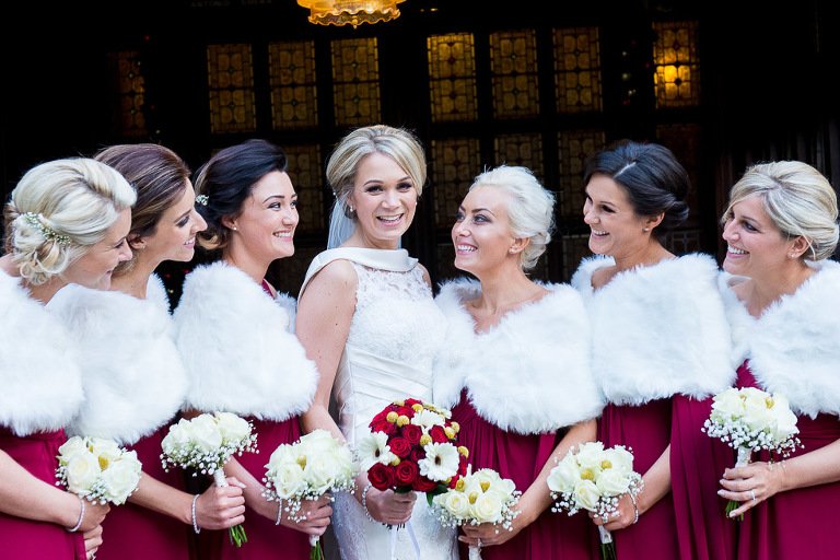 Stanhill Court Wedding Photographer - Bride and her girls picture