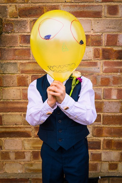 Boy with balloon face!