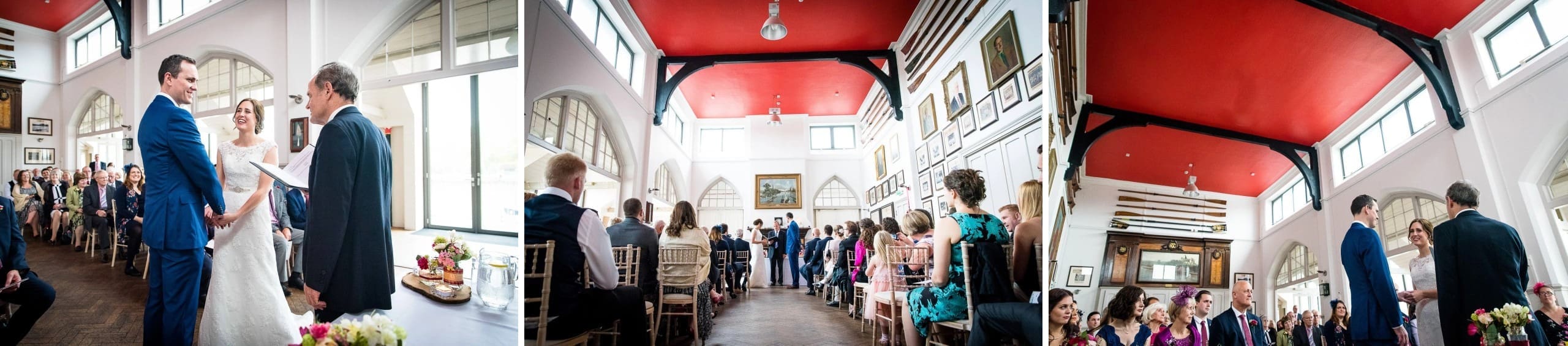 Bride and groom exchange vows with officiant during ceremony. — Wedding at The Lodge Hotel Putney, London